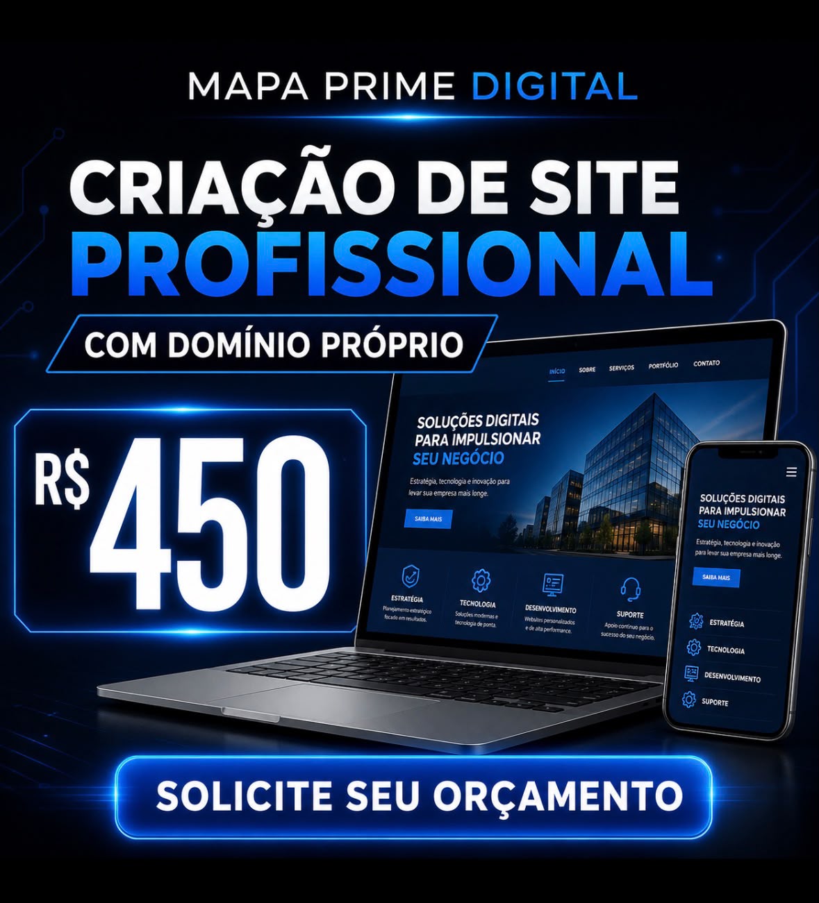 Criação de Site Profissional — Mapa Prime Digital