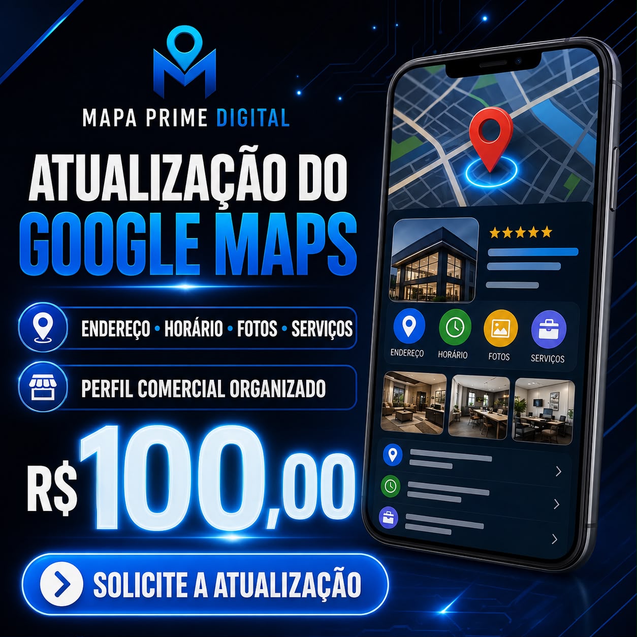 Atualização do Google Maps — Mapa Prime Digital